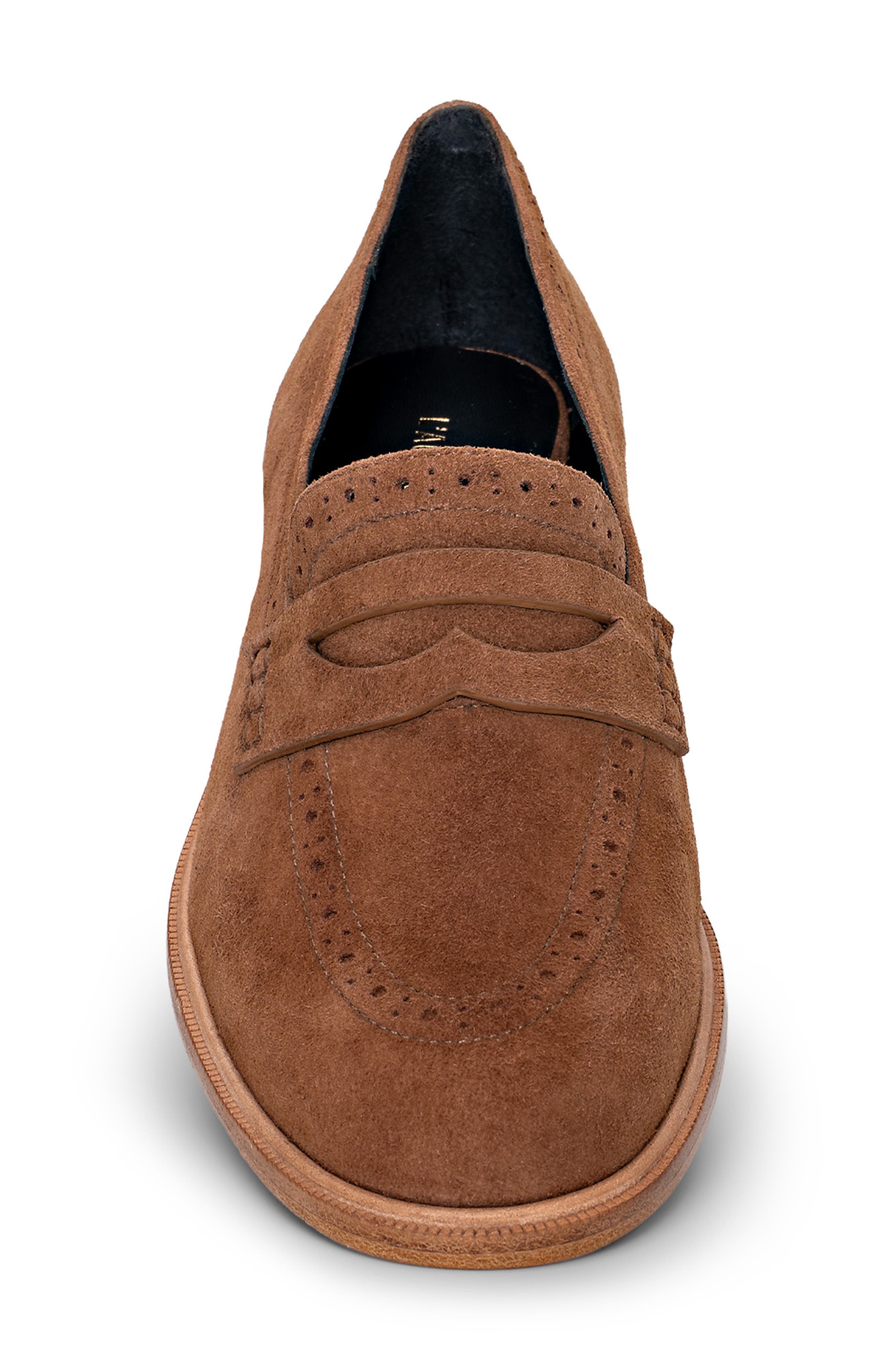 Avriel Penny Loafer, Alternate, color, SAND SUEDE