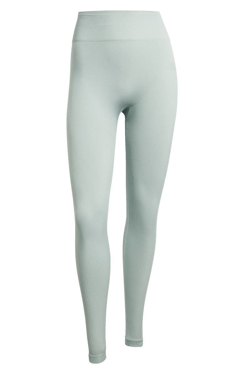 adidas We Knit Climacool Leggings, Alternate, color, Wonder Sage