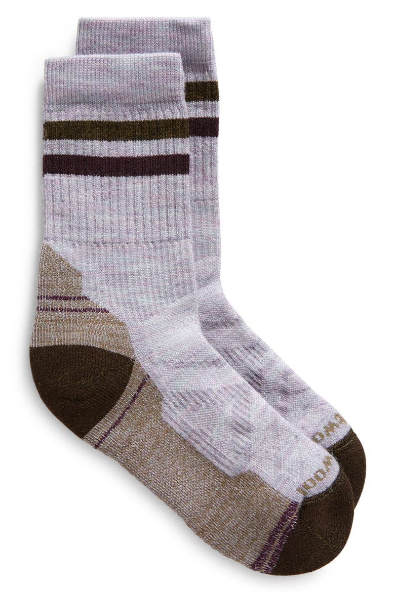Hike Light Cushion Crew Socks, Main, color, PURPLE ECLIPSE