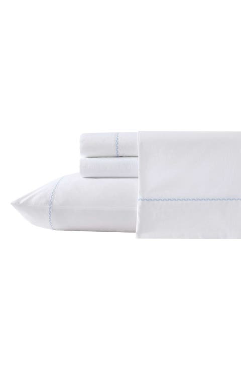 Scallop Embroidered 4-Piece Sheet Set