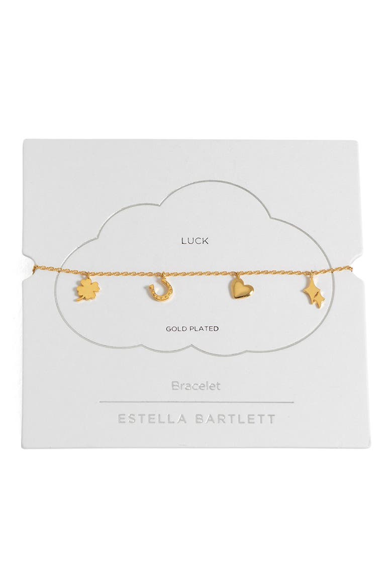 Love & Luck Charm Bracelet, Main, color, GOLD