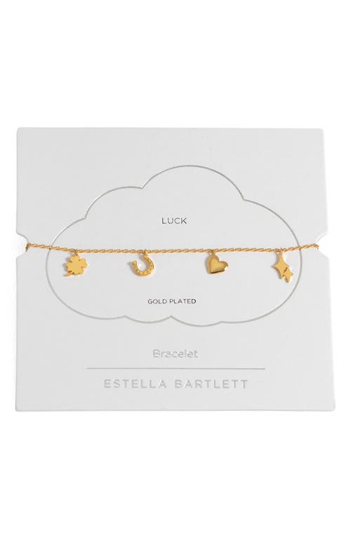 Estella Bartlett Love & Luck Charm Bracelet In Gold