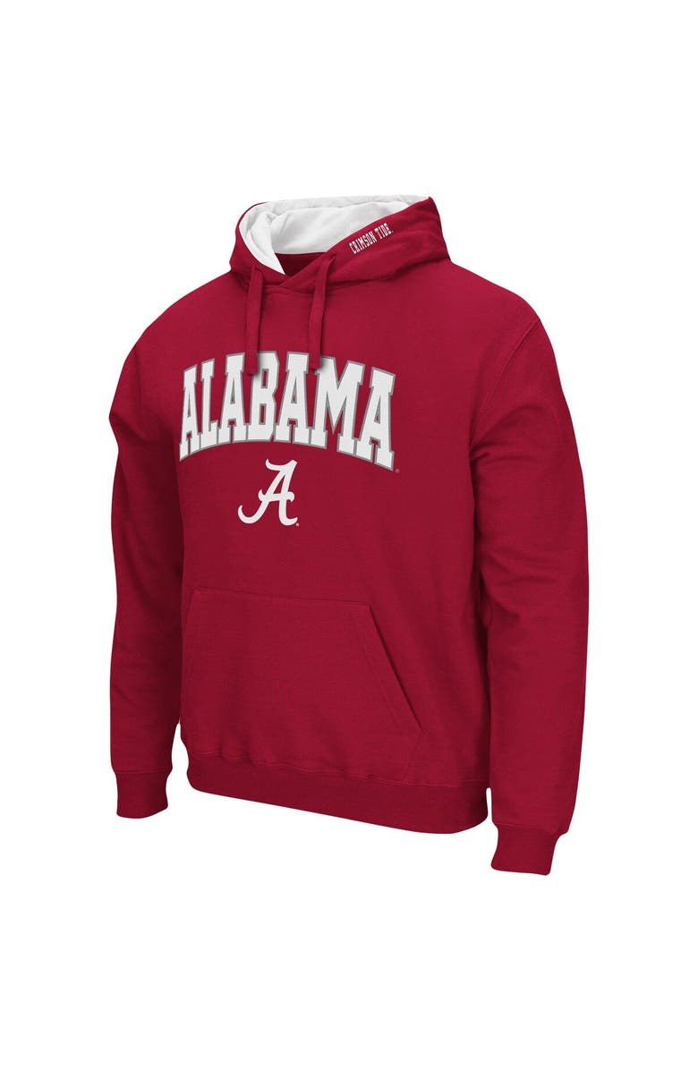 COLOSSEUM Men's Colosseum Crimson Alabama Crimson Tide Arch & Logo 3.0 Pullover Hoodie, Alternate, color, Crimson