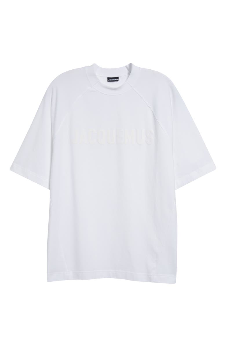 Jacquemus Le T-Shirt Typo Stretch Cotton Logo Graphic T-Shirt, Alternate, color, White