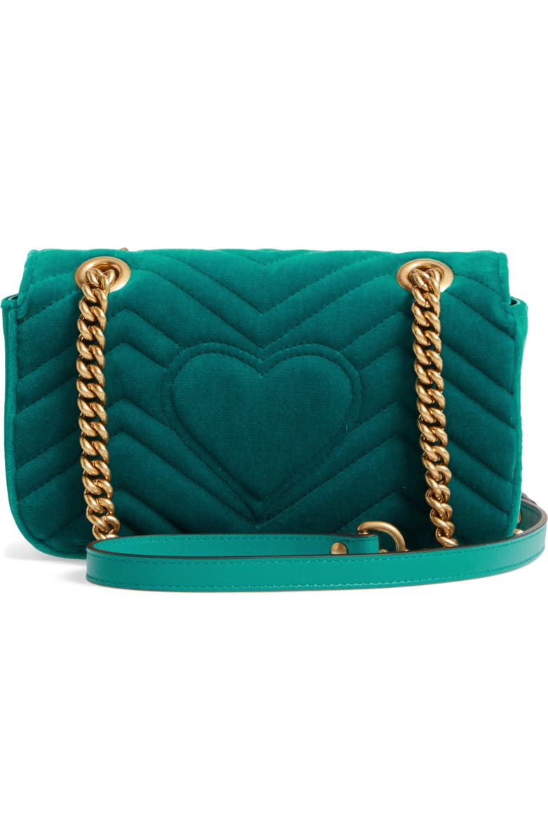 Gucci Mini GG Marmont Matelassé Velvet Shoulder Bag, Alternate, color,