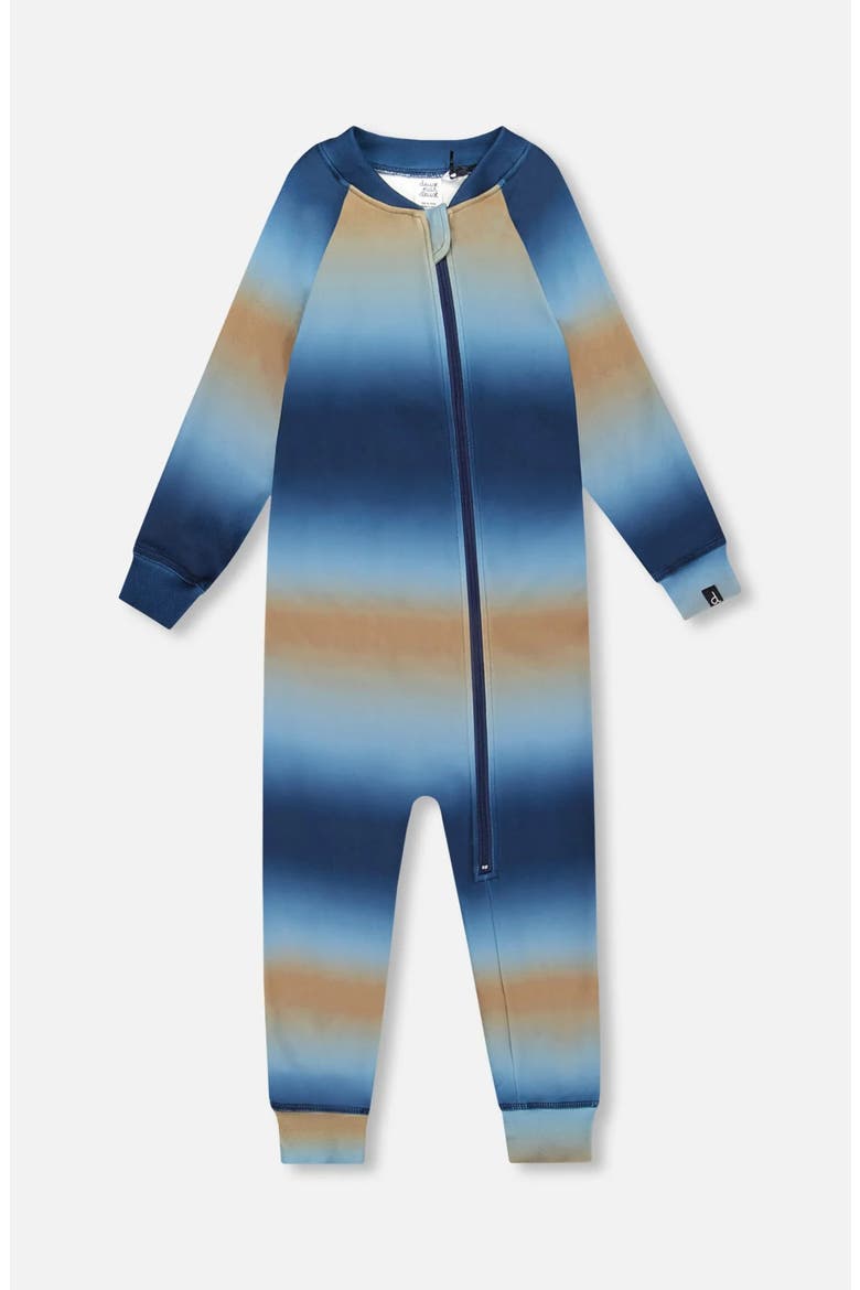 One-Piece Thermal Underwear, Main, color, Blue and Beige Gradient