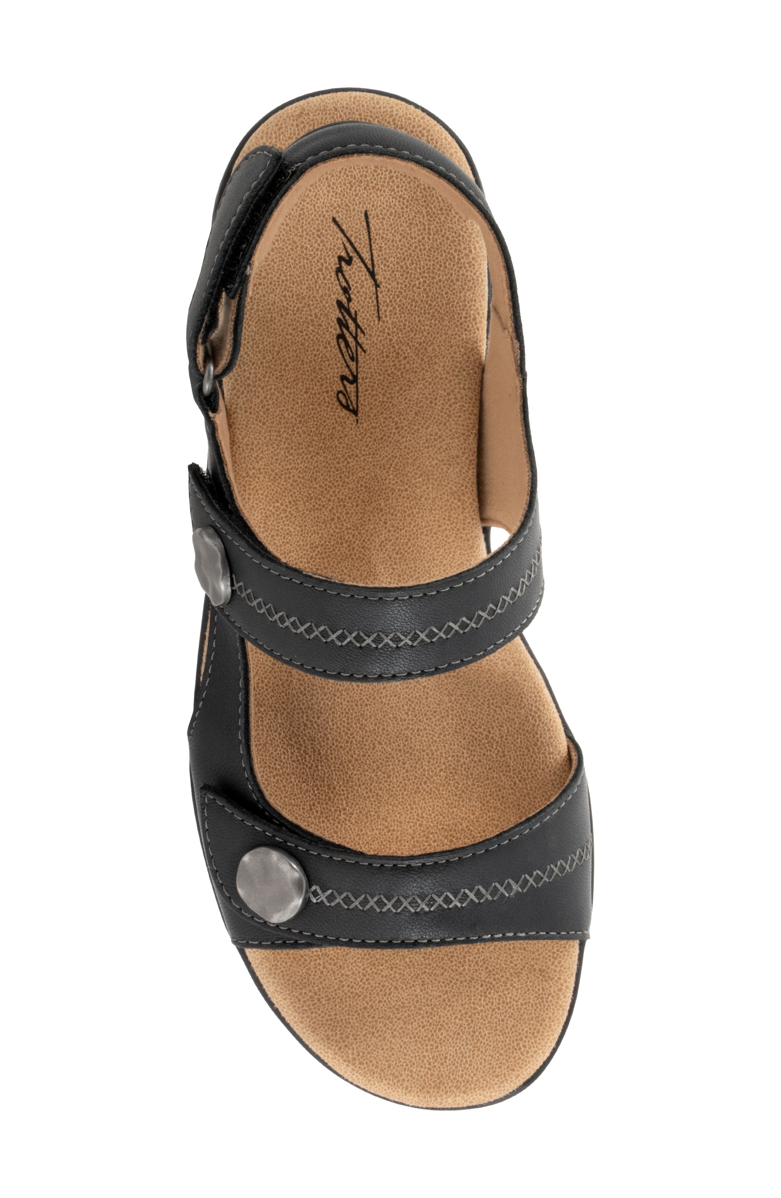 Trotters Romi Stitch Slingback Sandal, Alternate, color, Black