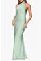 Halter Neck Satin Sheath Gown