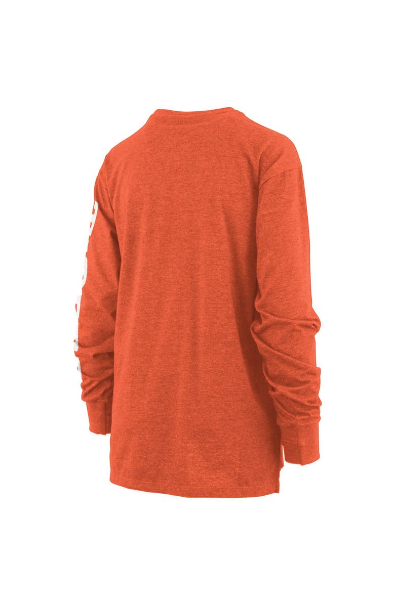 PRESSBOX Women's Pressbox Orange Clemson Tigers Plus Size Two-Hit Canyon Long Sleeve T-Shirt, Alternate, color, Orange