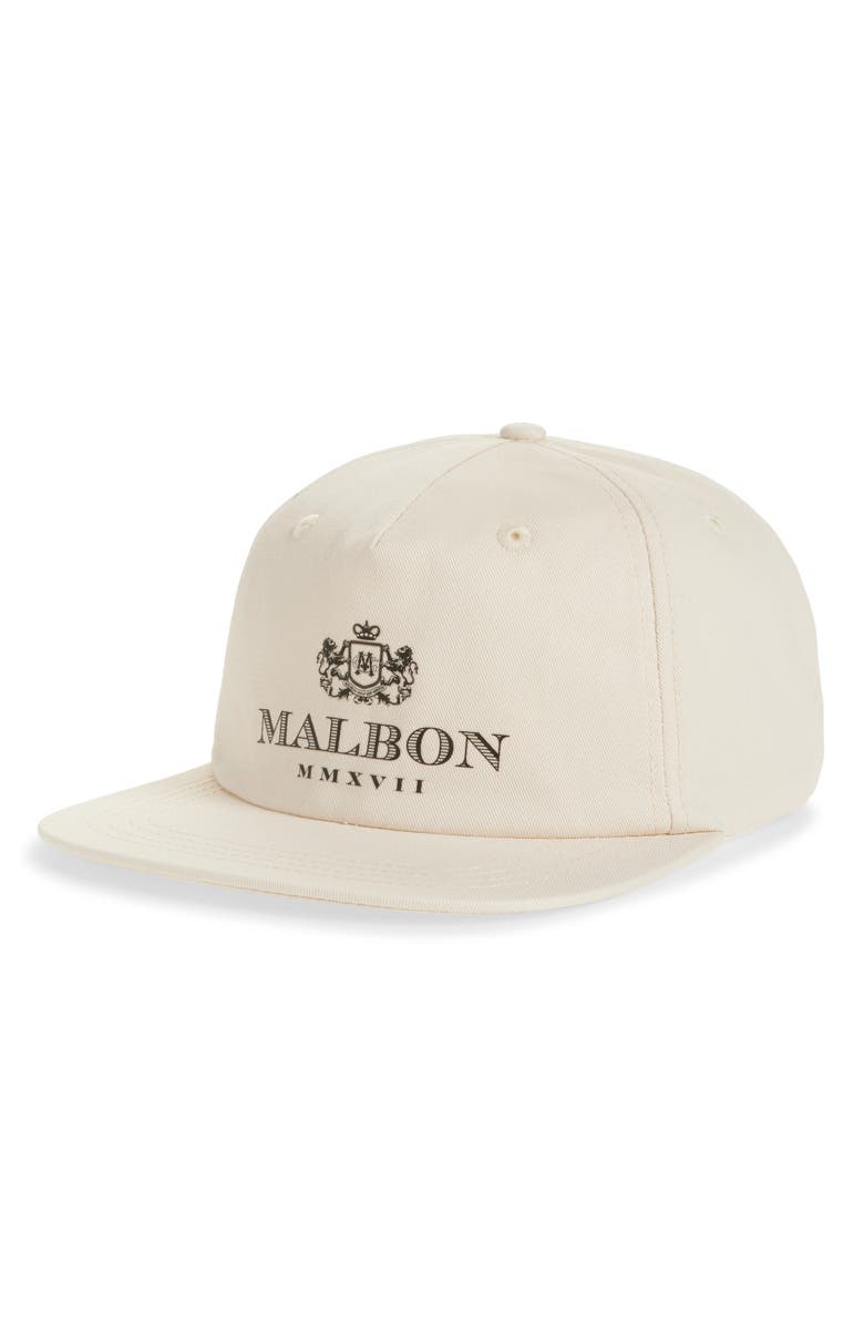 Malbon Golf Monarch Cotton Snapback Baseball Cap, Main, color, Canvas