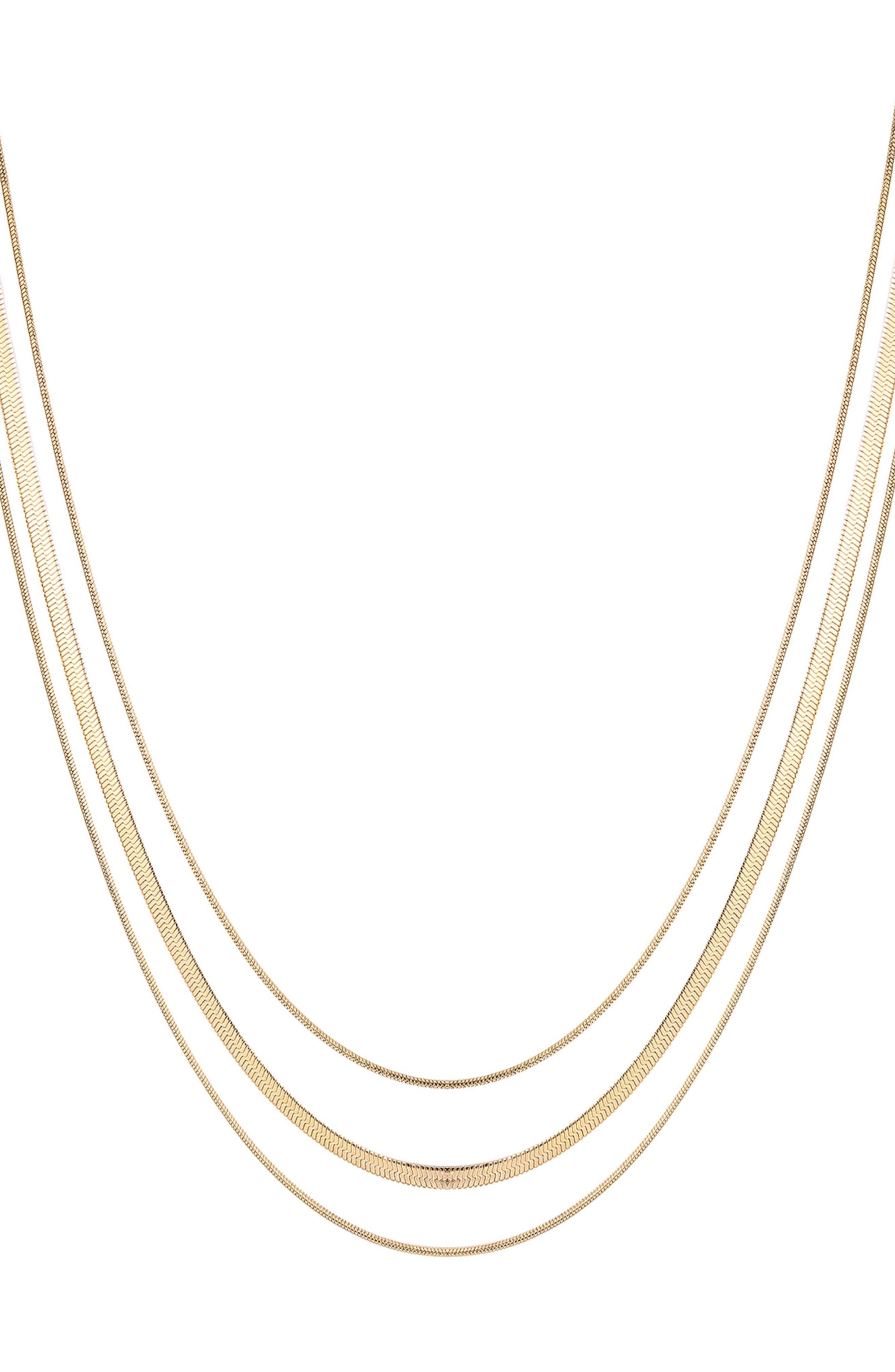 Adornia Set of 3 Assorted Chain Necklaces