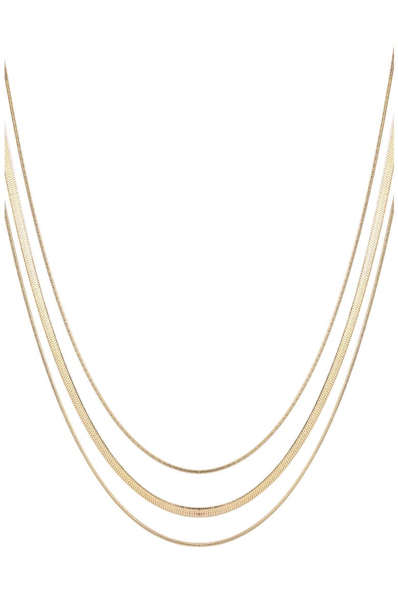 Set of 3 Assorted Chain Necklaces, Main, color, GOLD