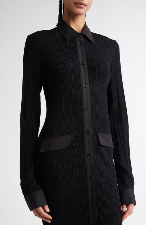 Totême Womens Button-down Knitted Shirt Maxi Dress Black In Black