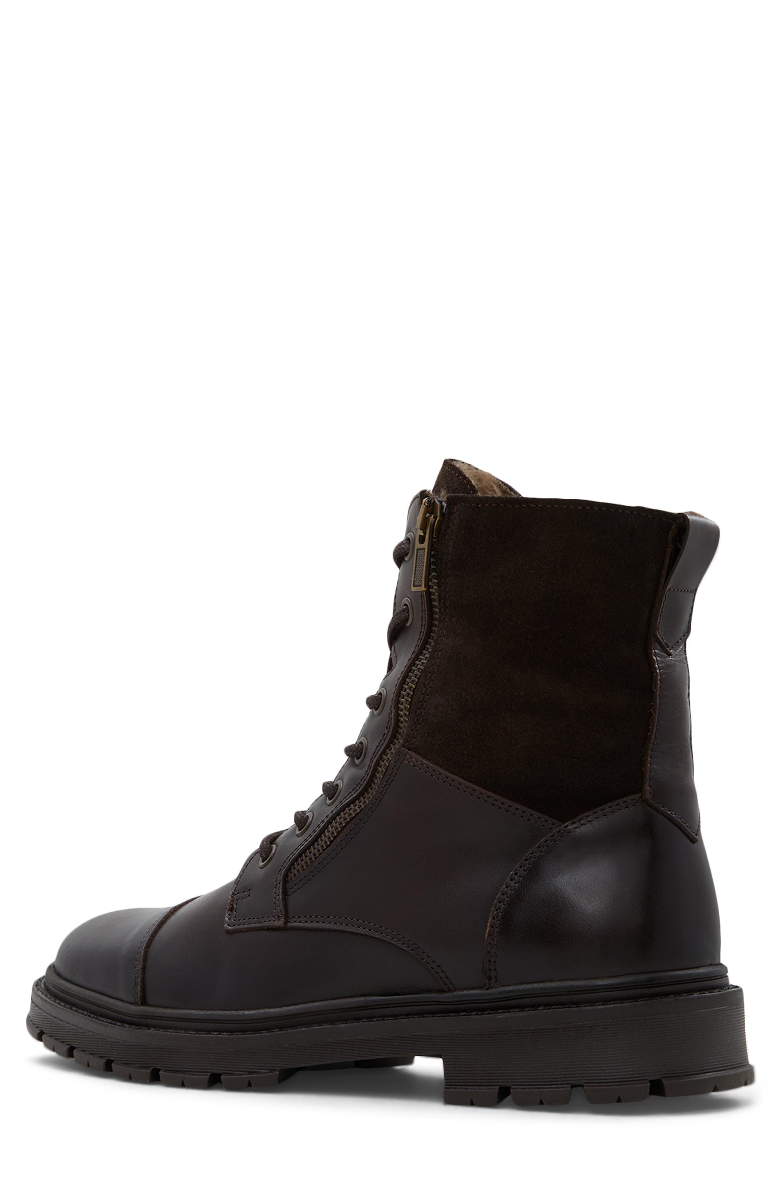 ALDO Aaren Faux Fur Lined Combat Boot, Alternate, color, 
