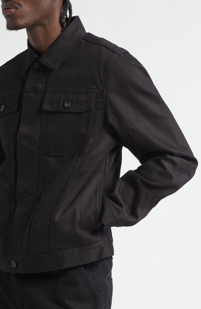 JKEEFER Jacob Type 3 Cotton Trucker Jacket, Alternate, color, Black