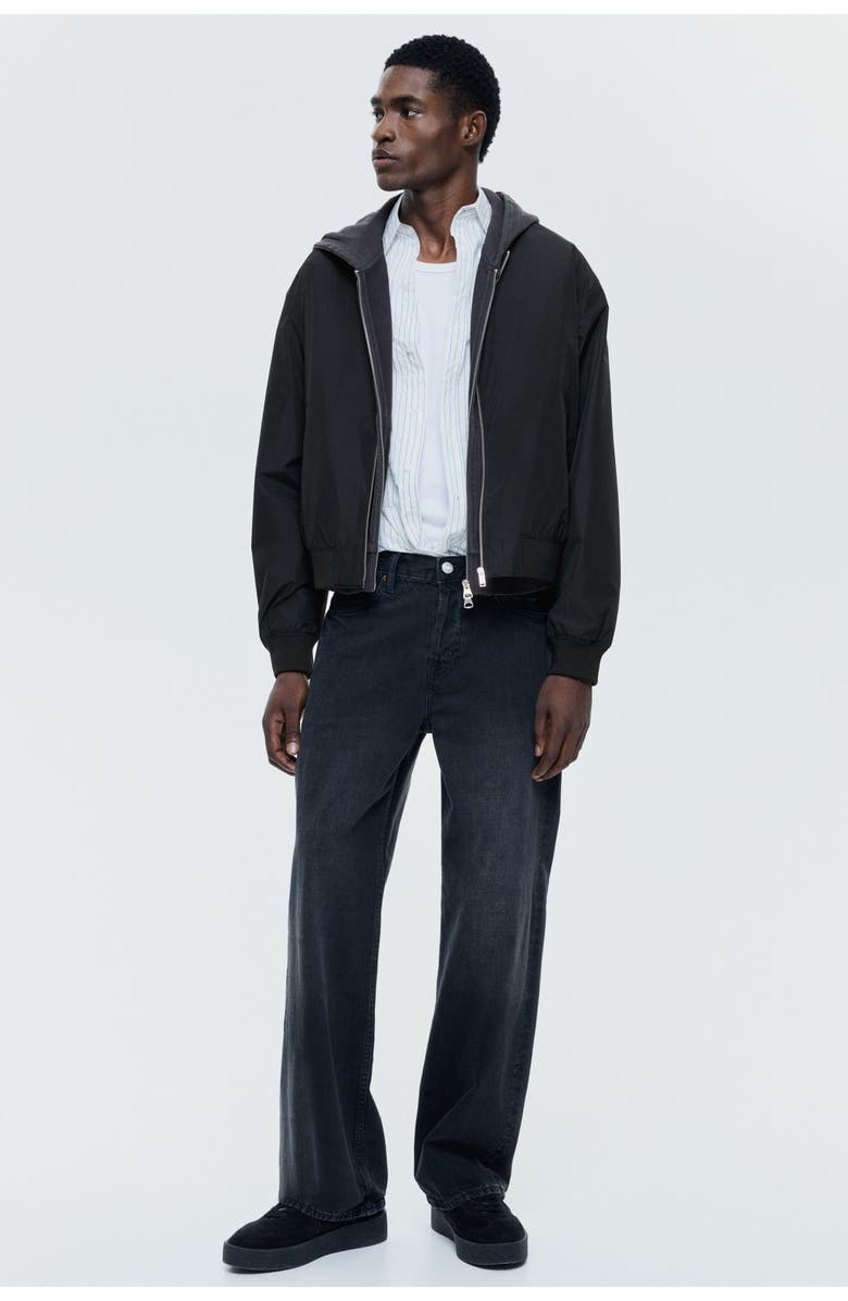 H&M Lightweight Bomber Jacket, Alternate, color, Black