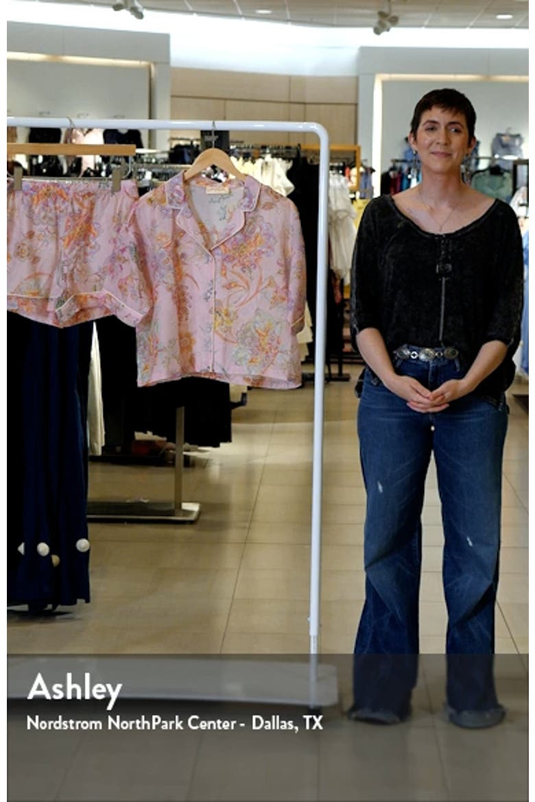 Coco Floral Cotton & Silk Short Pajamas video