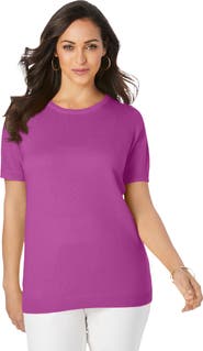Jessica London Fine Gauge Crewneck Knit Shell