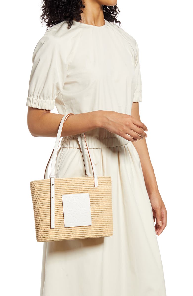 Loewe x Paula's Ibiza Small Square Raffia Basket Bag, Alternate, color,