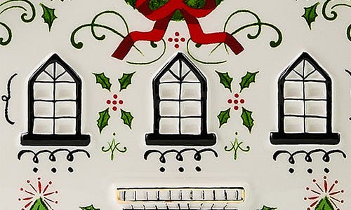 Mackenzie-childs Mackenzie Childs Holly Village Illuminated Cermaic Gingerbread House & Tree In Multi