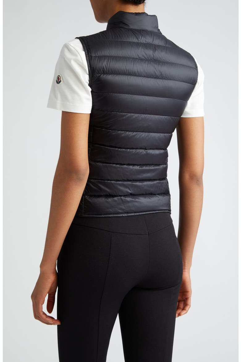 Liane Quilted Down Puffer Vest, Alternate, color, BLACK