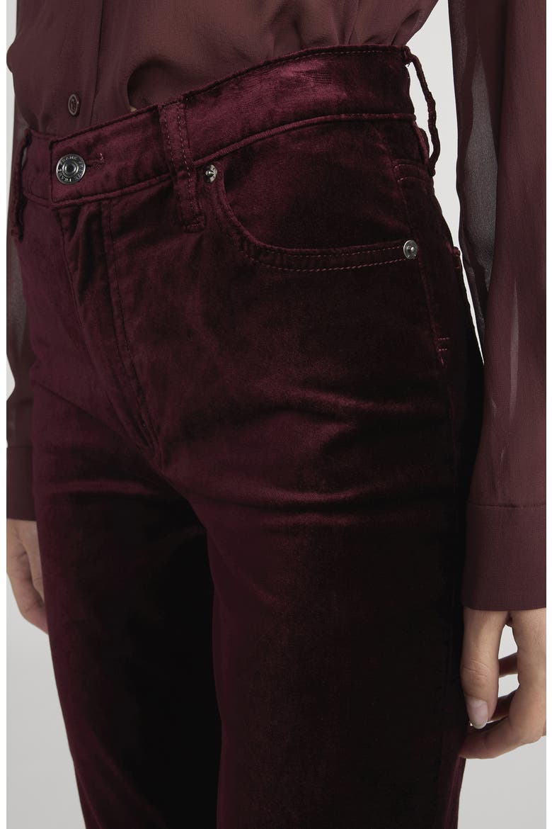 Le Sleek Velvet Ankle Straight Leg Pants, Alternate, color, FULL GLASS VELVET