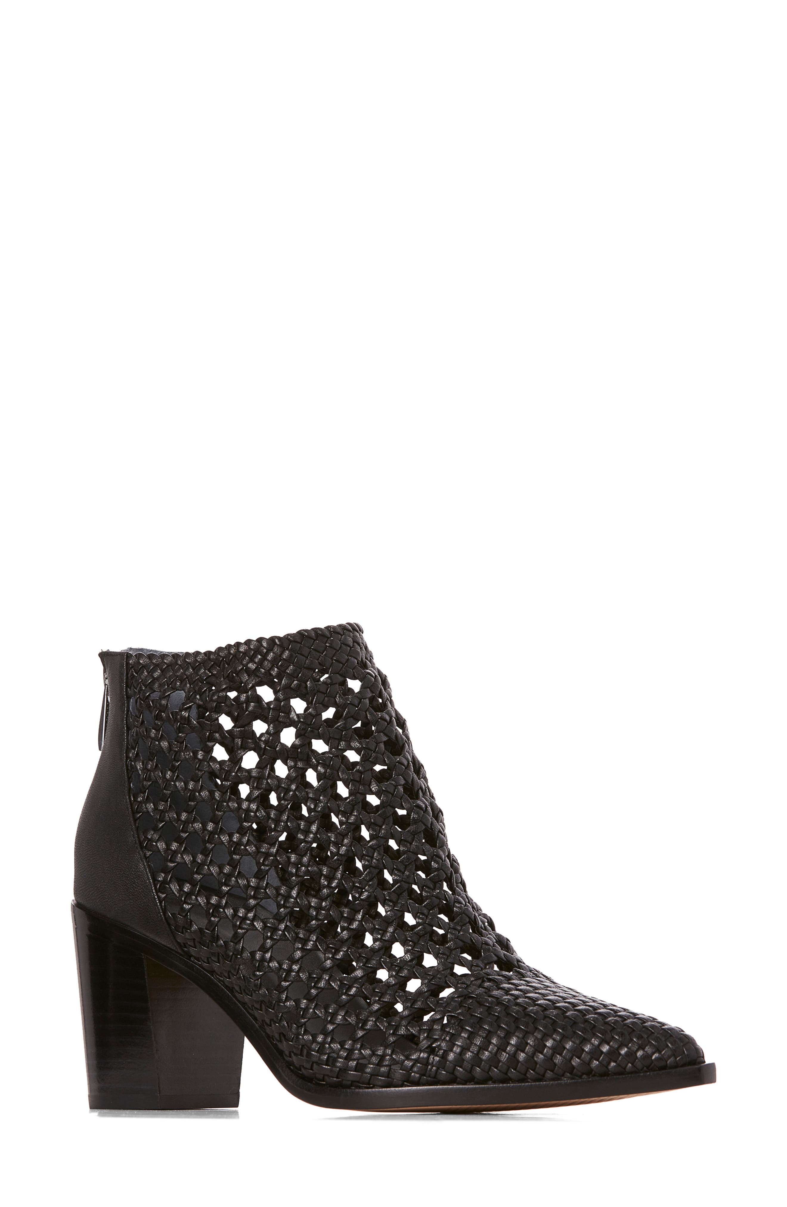PAIGE Lilah Woven Leather Bootie, Main, color, 