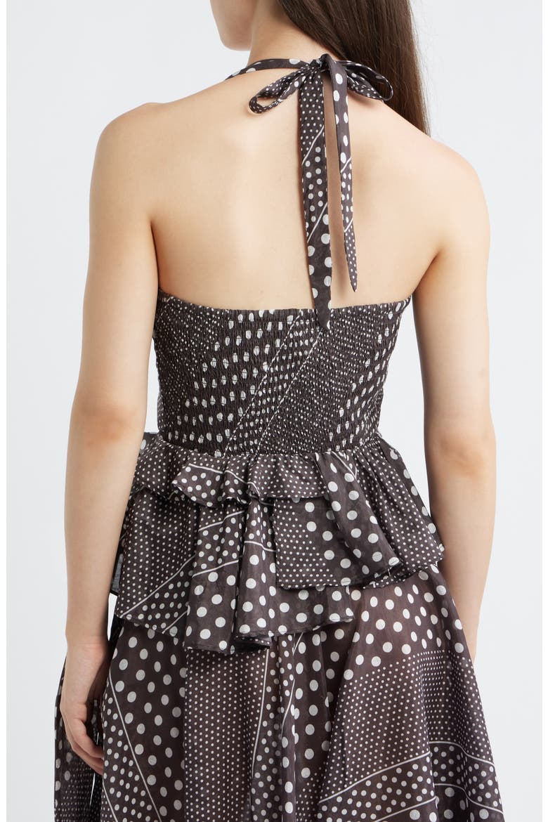 Leandra Tie Waist Halter Camisole, Alternate, color, DARK BROWN