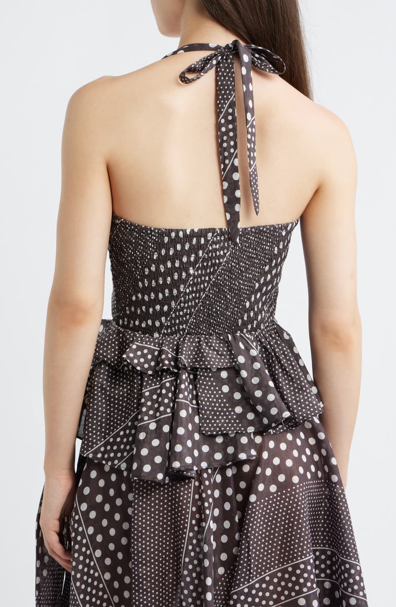 Damson Madder Leandra Tie Waist Halter Camisole, Alternate, color, Dark Brown