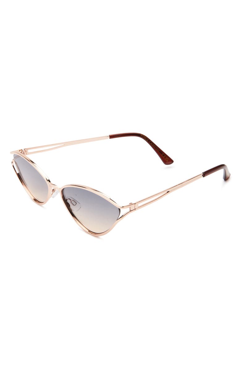 Vince Camuto 142mm Vented Cat Eye Sunglasses, Alternate, color, Gold Teal