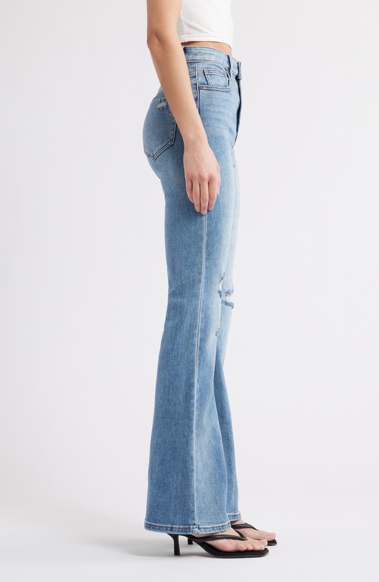 HIDDEN JEANS Distressed Ripped Flare Jeans, Alternate, color, 