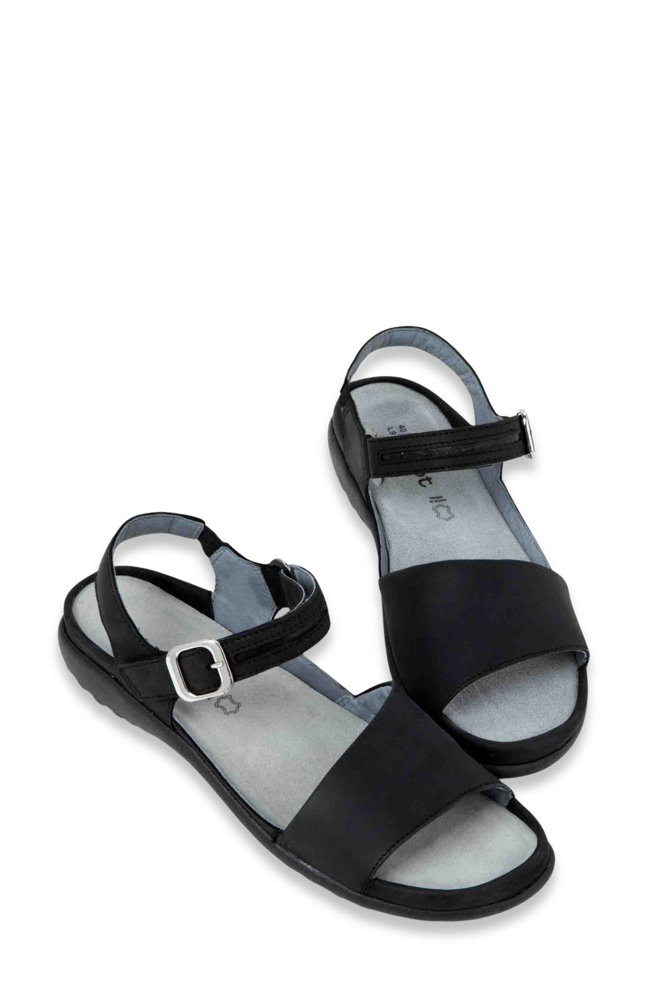 Naot Nagoya Sandal, Alternate, color, Ebony Nubuck/ Black Leather