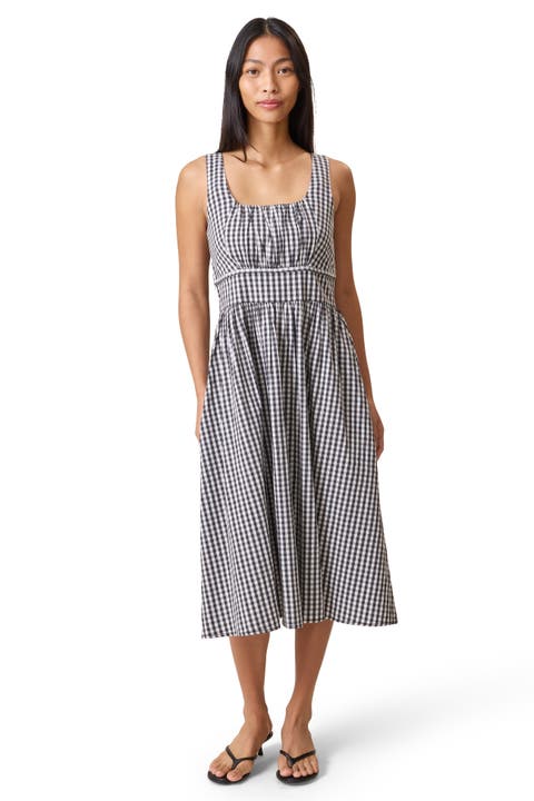 Gracie Poplin Nursing Midi Dress