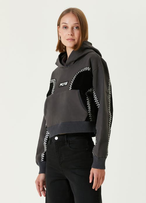 Pcfg Cotton Panelled Hoodie In Black