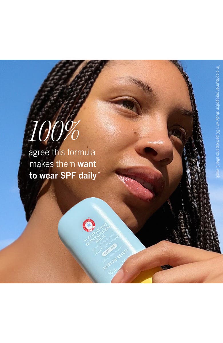 First Aid Beauty Hydrating Sunscreen Milk with Colloidal Oatmeal Broad Spectrum SPF 45, Alternate, color, 