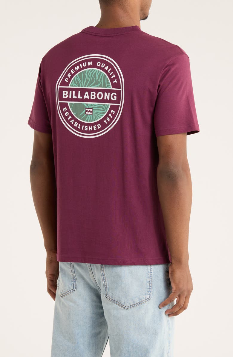 Billabong Rotor Fill Cotton Graphic T-Shirt, Alternate, color, Burgundy