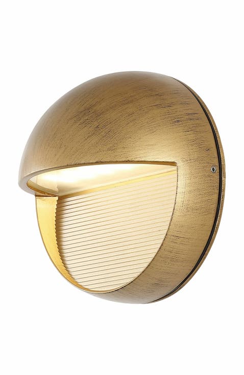 Orbe Outdoor Metal/Glass Integrated LED Wall Sconce