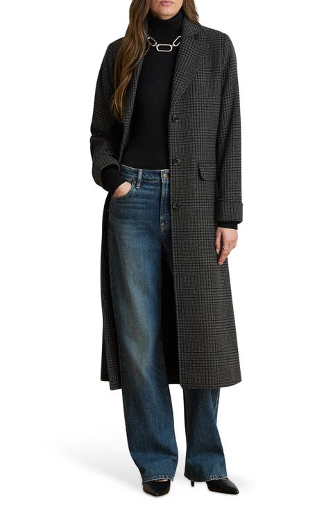 Longline Wool Blend Reefer Coat