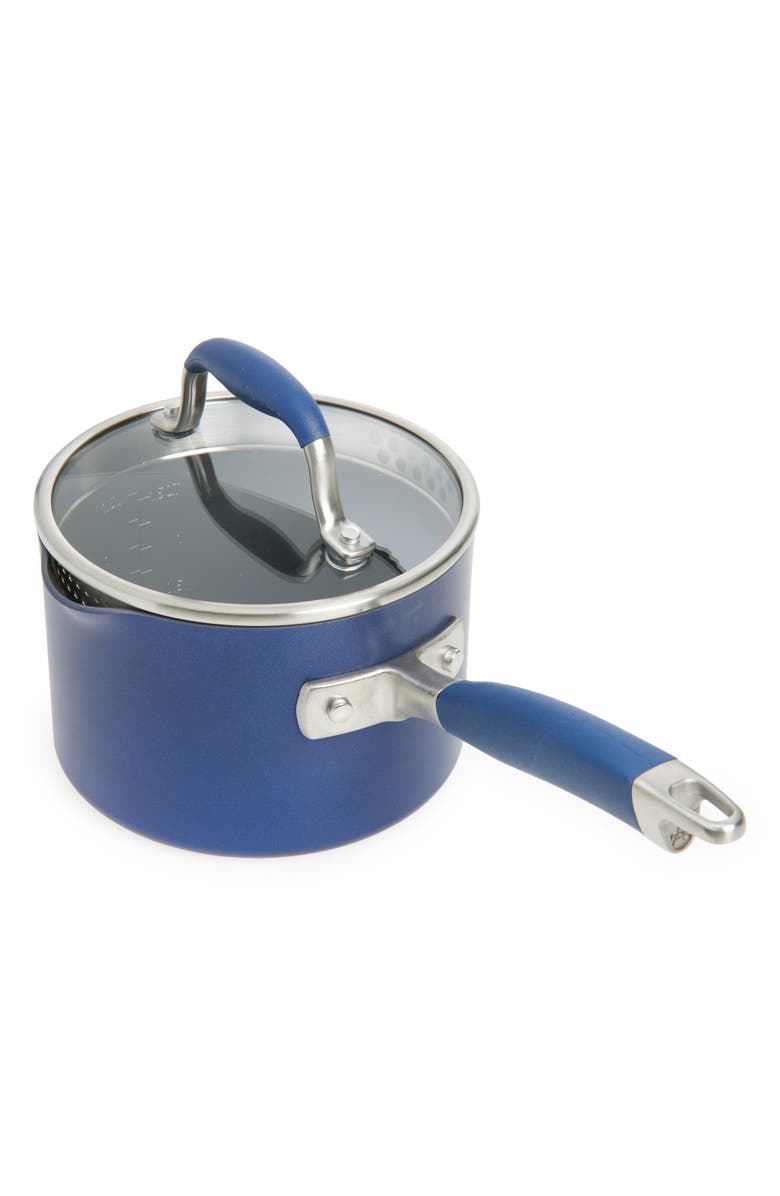 ANOLON 2-Quart Straining Saucepan, Main, color, 
