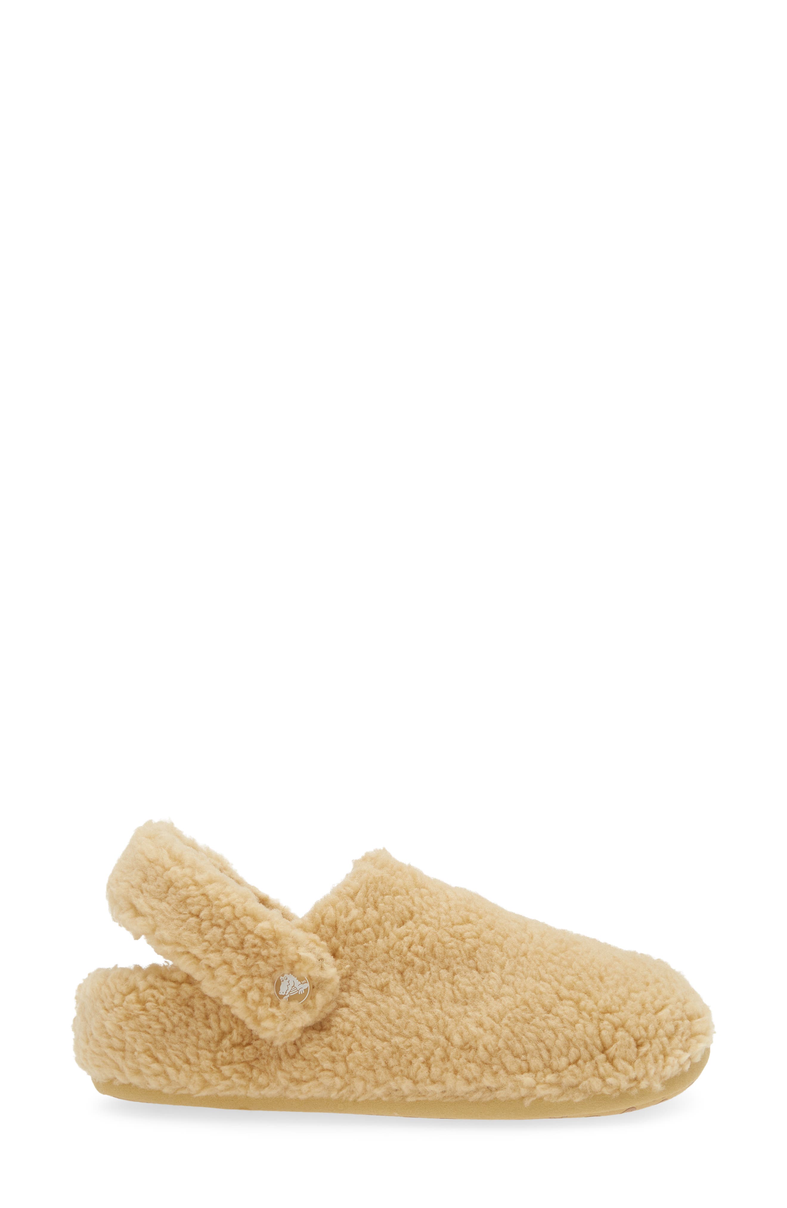 Classic Cozzzy Faux Fur Slipper Clog, Alternate, color, WHT