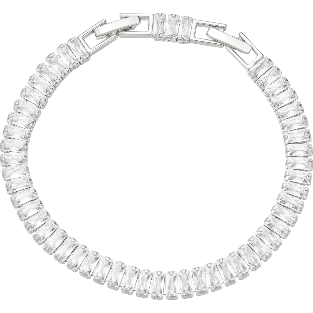 Untamed Petals Polly Tennis Bracelet In Metallic