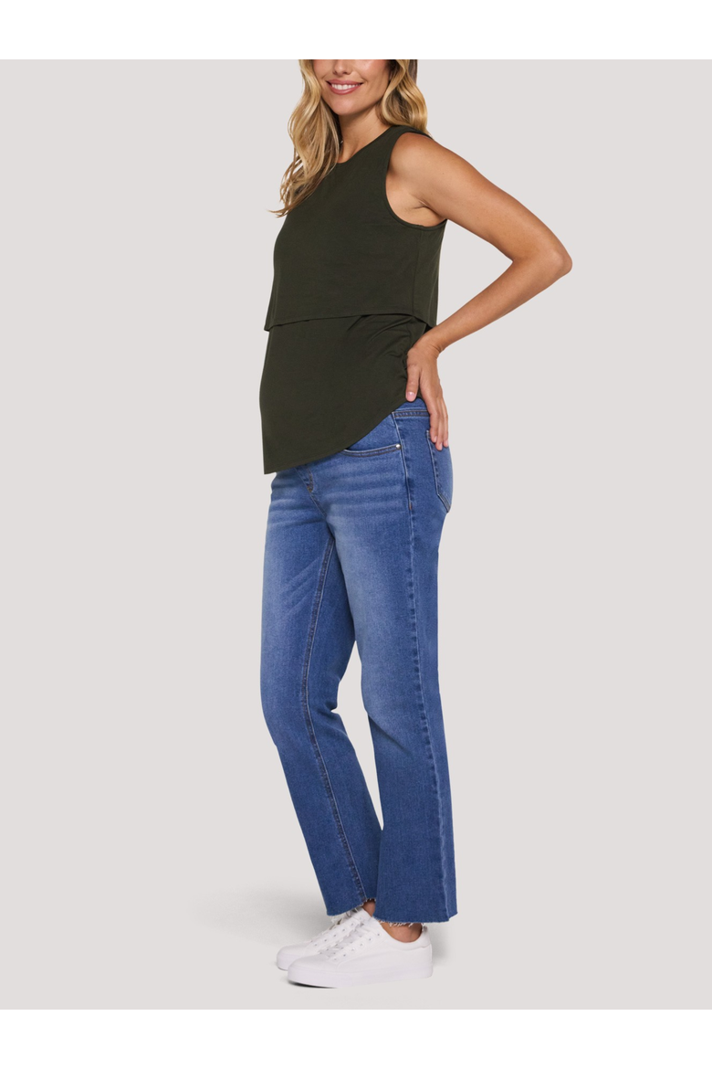 Sleeveless Nursing Maternity Top, Alternate, color, Deep Depths