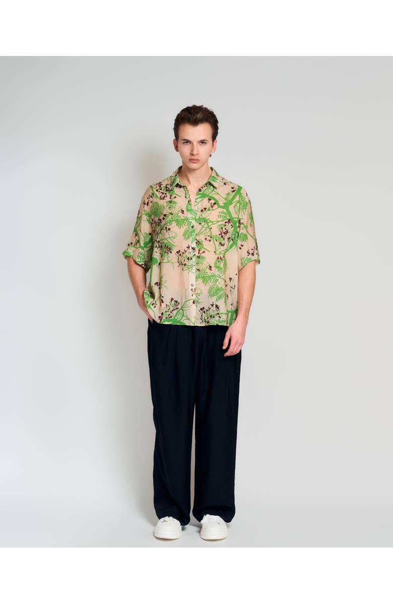 Lost Pattern NYC "Beach Blossom" Wide-Leg Pants, Alternate, color, Black