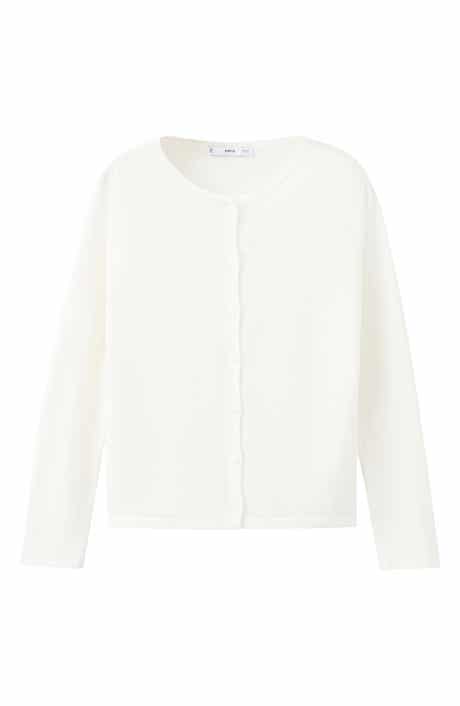Fine Knit Crewneck Cardigan