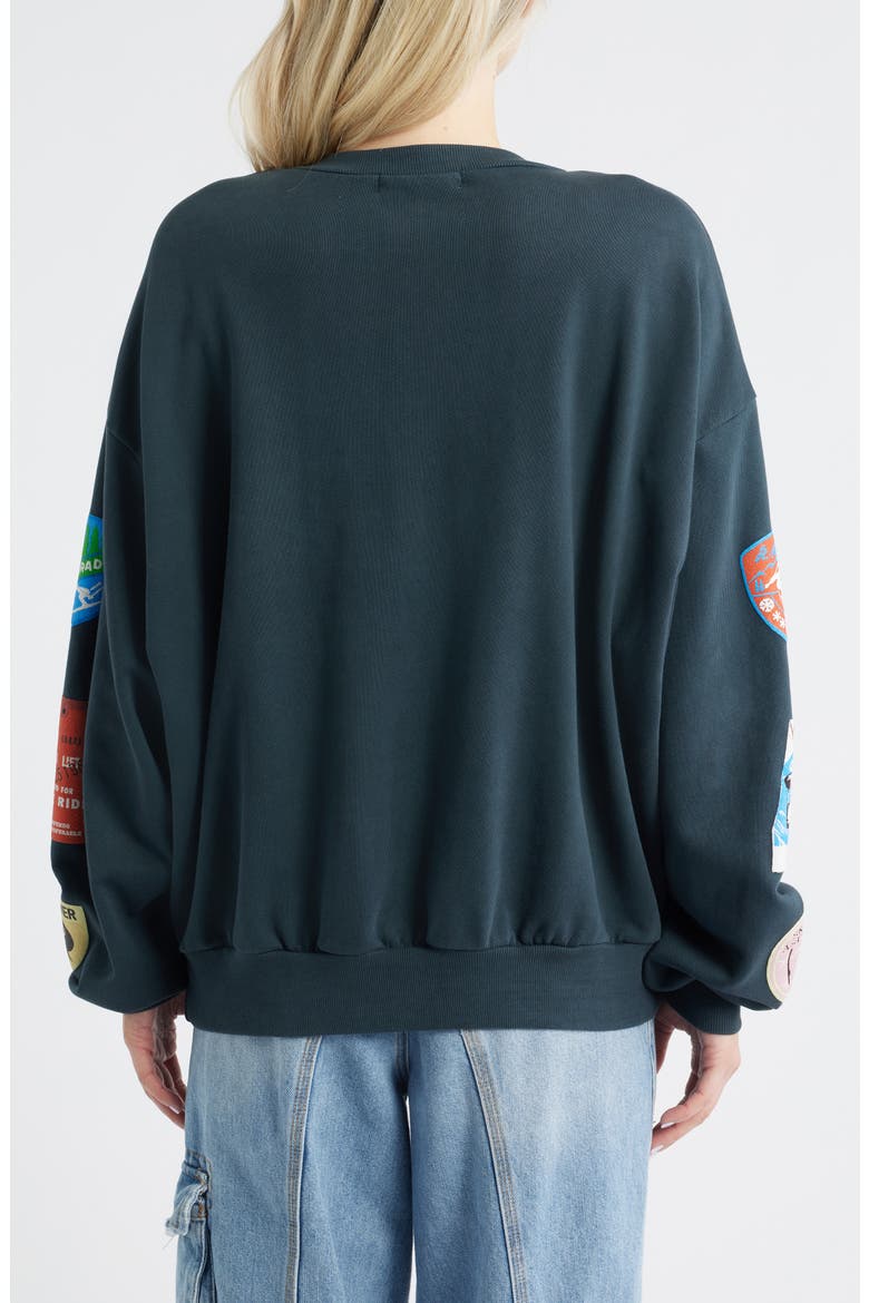 トップス goyemon Skipper Wrist Patch Sweatshirt Ski Patch Pass Collector Oversize Cotton Sweatshirt (Women