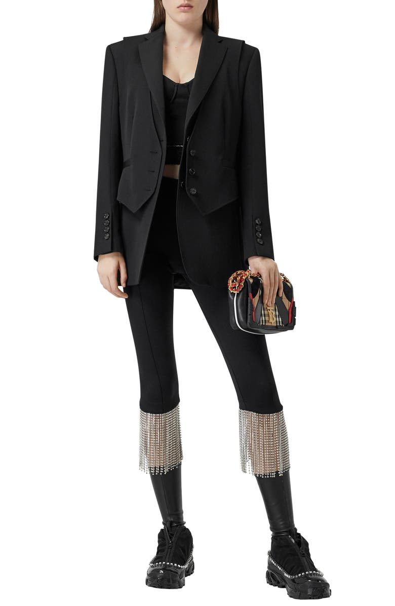 Burberry Titouan Double Layer Wool Blazer, Alternate, color, 