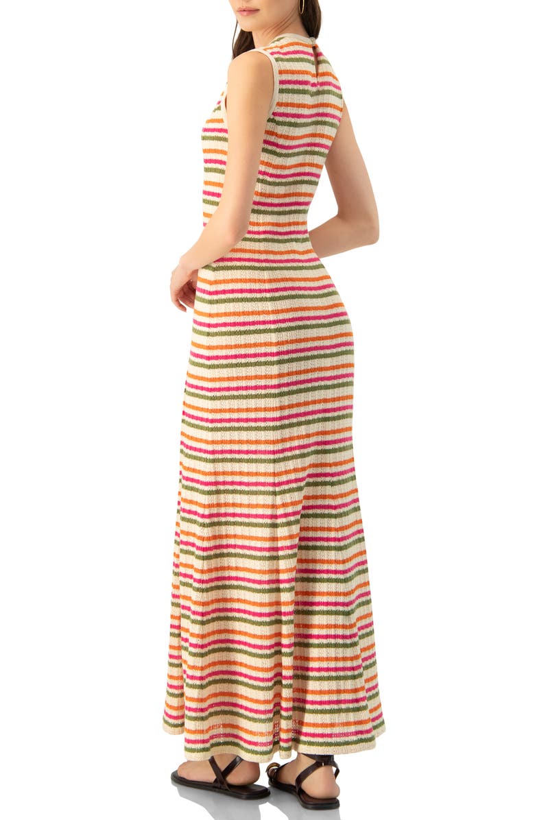 IVONNE Sleeveless Striped Knit Maxi Dress, Alternate, color, Multicolor-Ivory