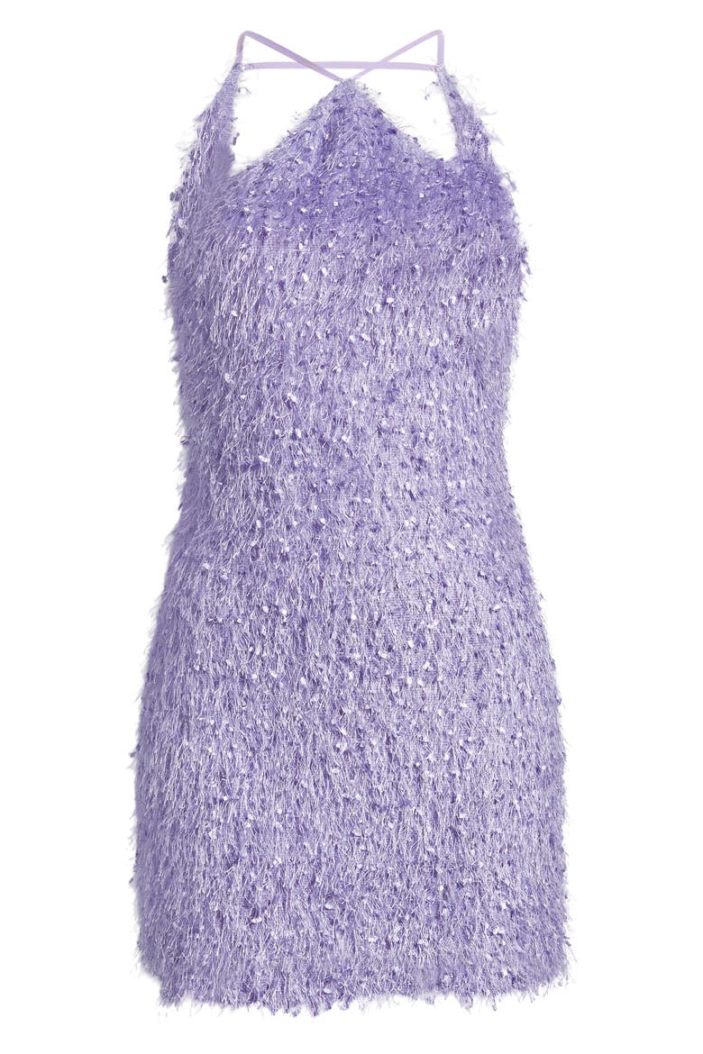Luna Fringe Minidress, Alternate, color, LILAC