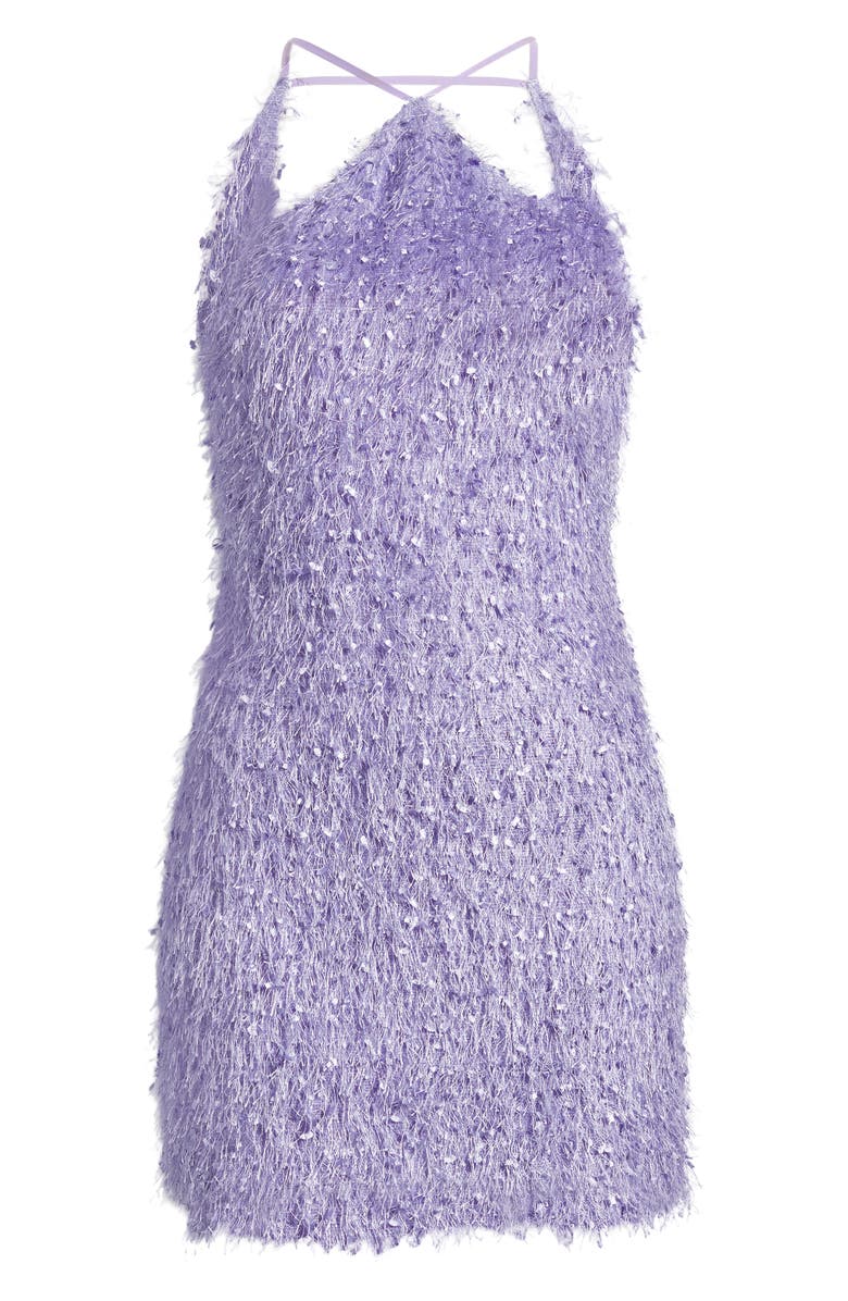 Sonya Moda Luna Fringe Minidress, Alternate, color, Lilac