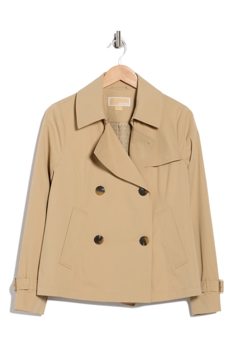 Short Trench Coat, Alternate, color, KHAKI